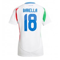 Italia Nicolo Barella #18 Fotballklær Bortedrakt Dame EM 2024 Kortermet